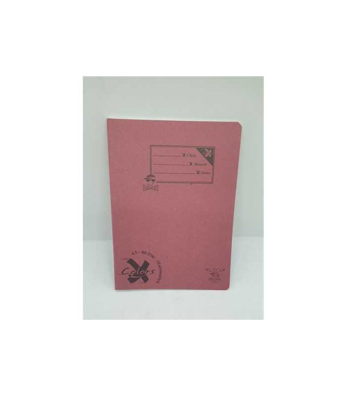Caiet A5 matematica 80 file Pigna coperta roz