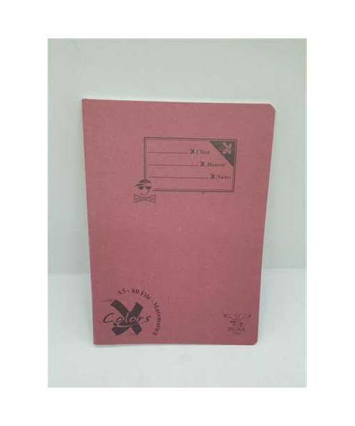 Caiet A5 matematica 80 file Pigna coperta roz