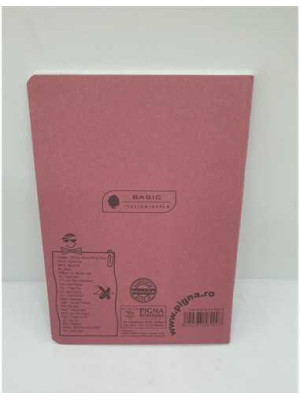 Caiet A5 matematica 80 file Pigna coperta roz 2