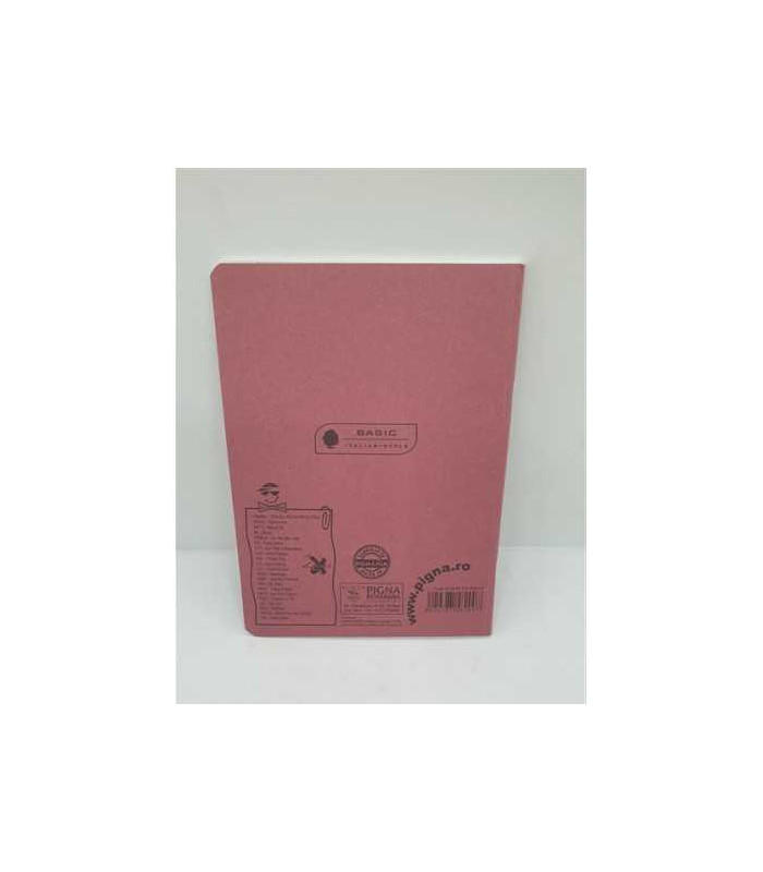 Caiet A5 matematica 80 file Pigna coperta roz