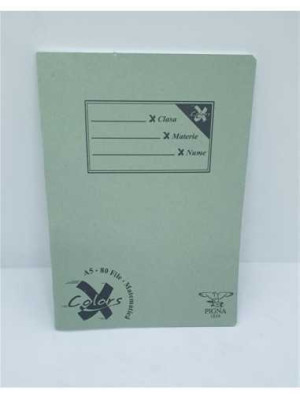 Caiet A5 matematica 80 file Pigna coperta verde