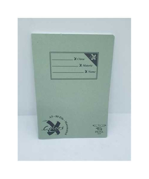 Caiet A5 matematica 80 file Pigna coperta verde