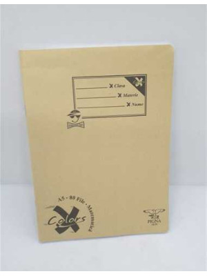 Caiet A5 matematica 80 file Pigna coperta galben