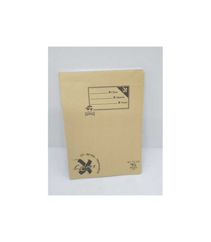 Caiet A5 matematica 80 file Pigna coperta galben