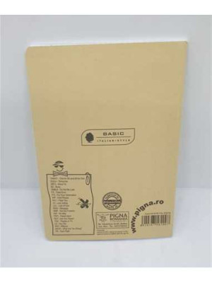 Caiet A5 matematica 80 file Pigna coperta galben 2