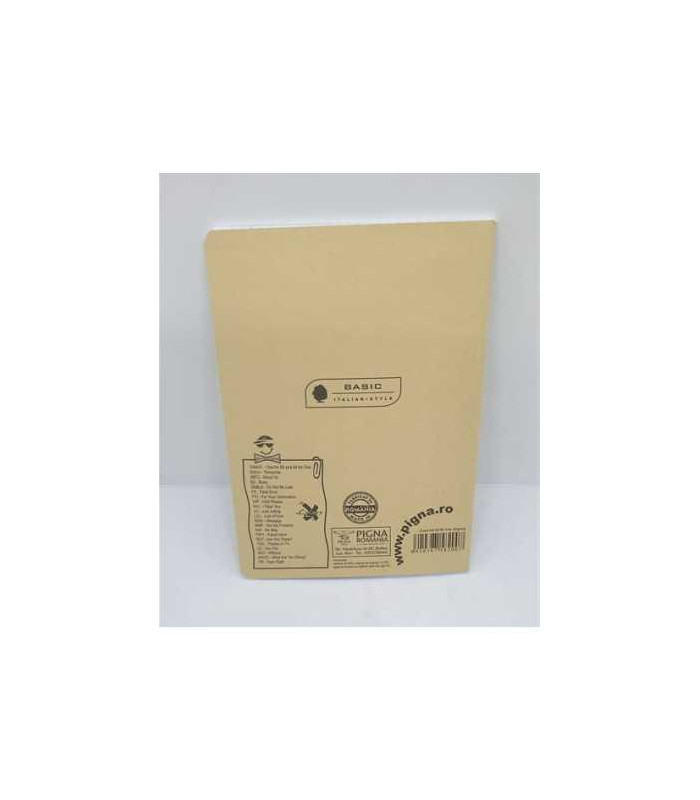 Caiet A5 matematica 80 file Pigna coperta galben