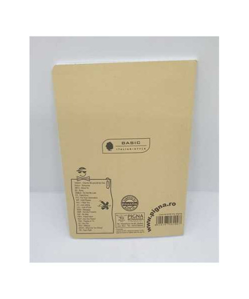 Caiet A5 matematica 80 file Pigna coperta galben