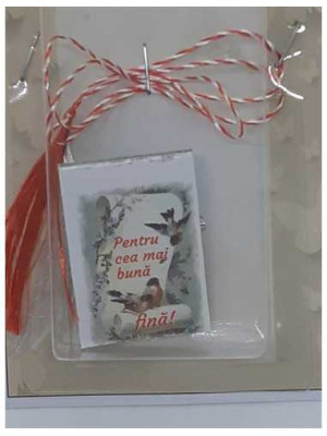 Martisor cu mesaj Pentru cea mai buna fina 2