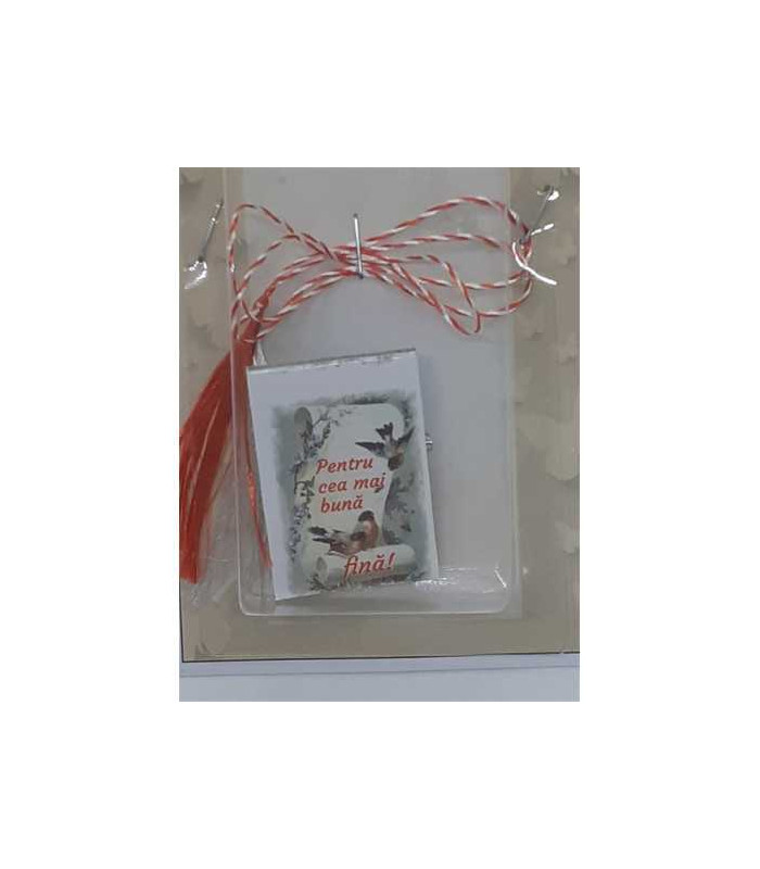 Martisor cu mesaj Pentru cea mai buna fina