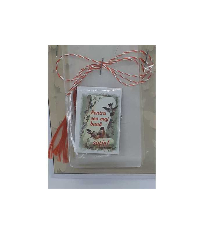 Martisor cu mesaj Pentru cea mai buna sotie