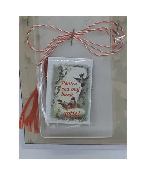 Martisor cu mesaj Pentru cea mai buna sotie