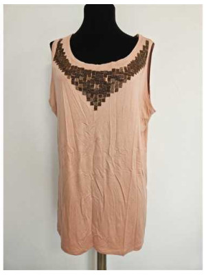 Bluza dama fara maneci cu detaliu la piept