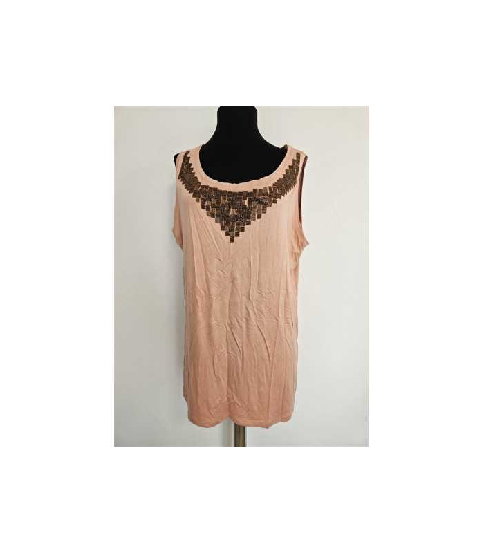 Bluza dama fara maneci cu detaliu la piept