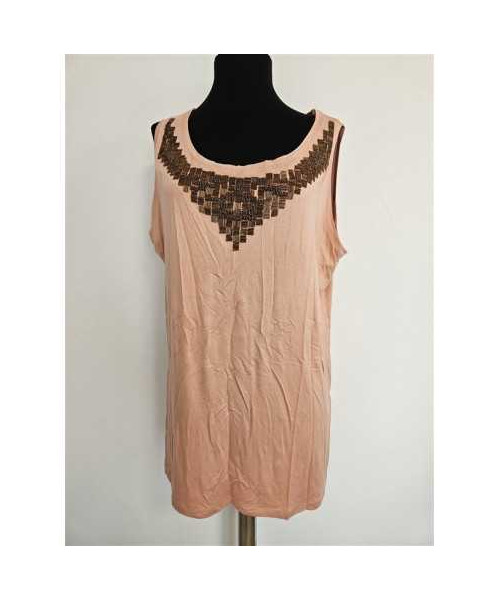 Bluza dama fara maneci cu detaliu la piept