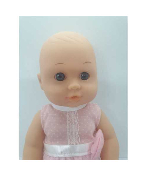 Papusa bebelus cu rochita roz 30 cm