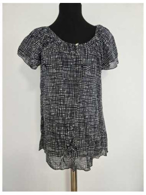 Bluza de vara cu maneci scurte bufante Etam