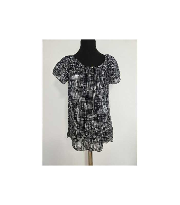 Bluza de vara cu maneci scurte bufante Etam