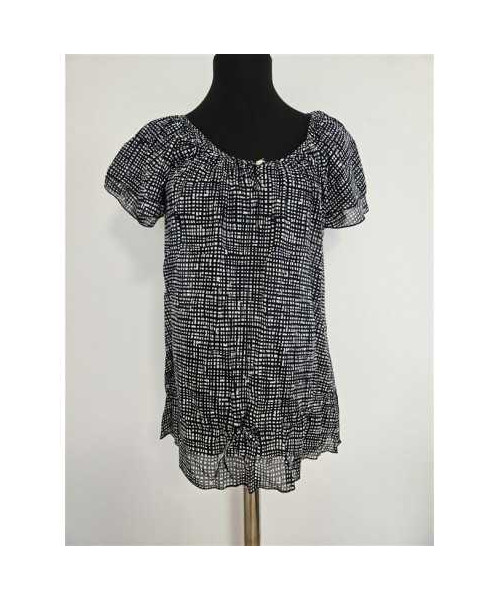 Bluza de vara cu maneci scurte bufante Etam