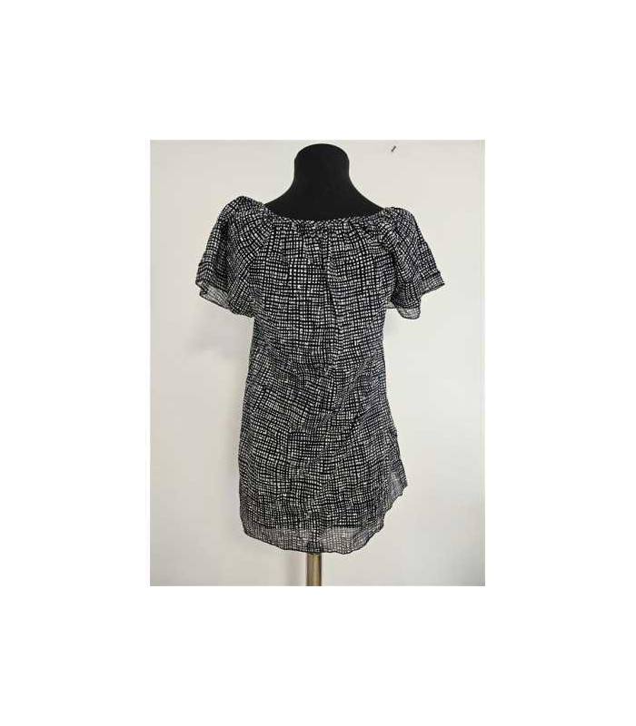 Bluza de vara cu maneci scurte bufante Etam