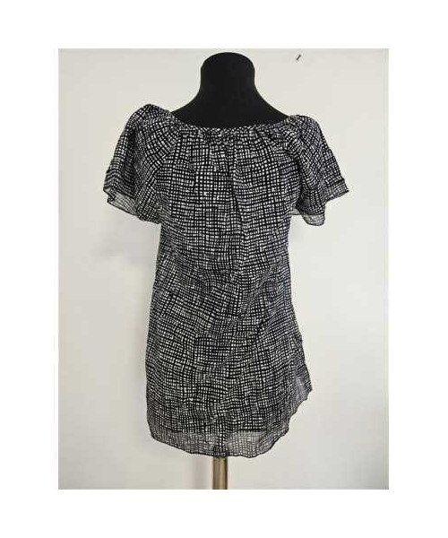 Bluza de vara cu maneci scurte bufante Etam