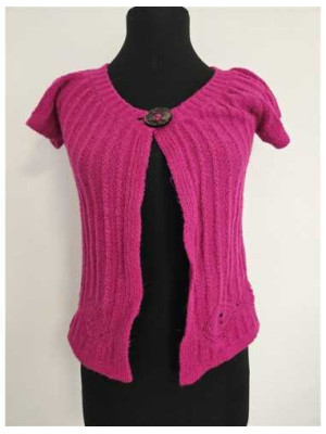 Pulover dama tricotat cu maneca scurta New Surprise