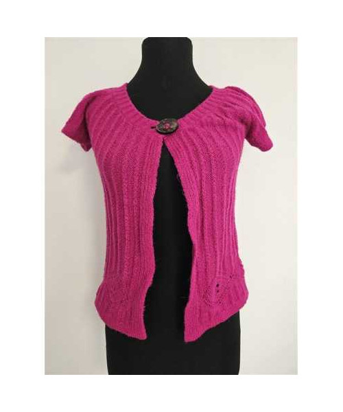 Pulover dama tricotat cu maneca scurta New Surprise