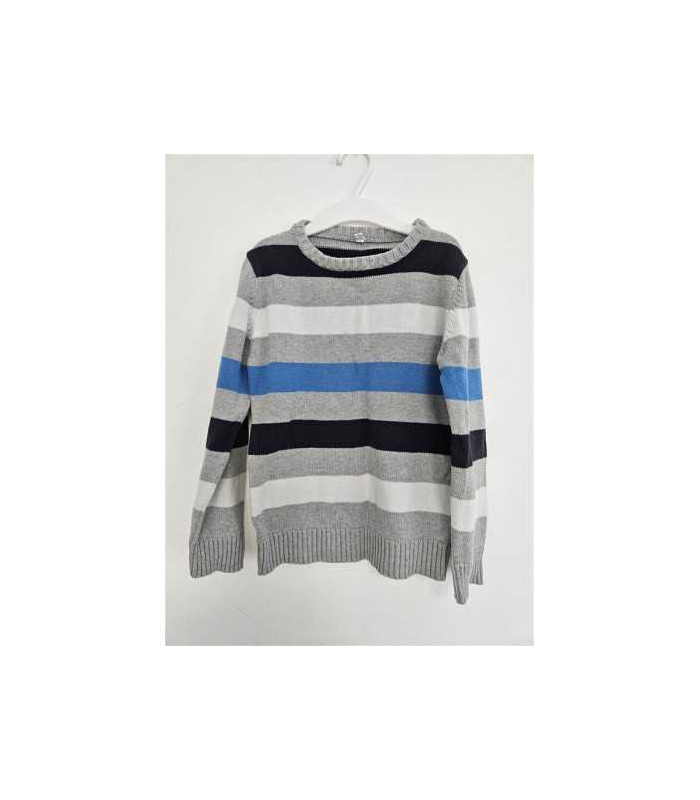 Pulover tricotat pentru copii model cu dungi multicolore