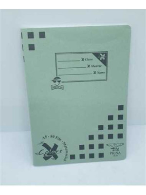 Caiet matematica A5 80 file Pigna model verde
