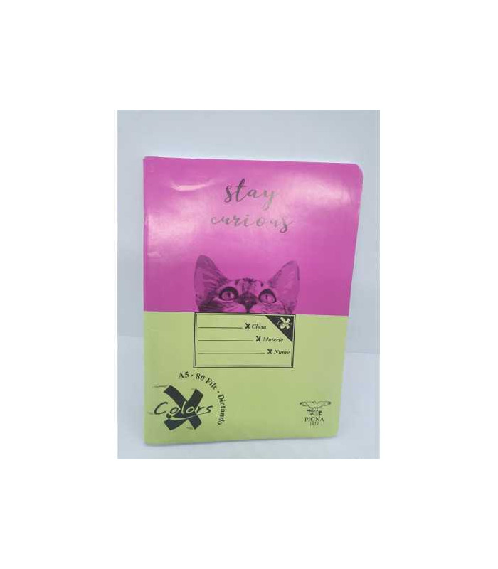 Caiet dictando A5 80 file Pigna model pisicuta