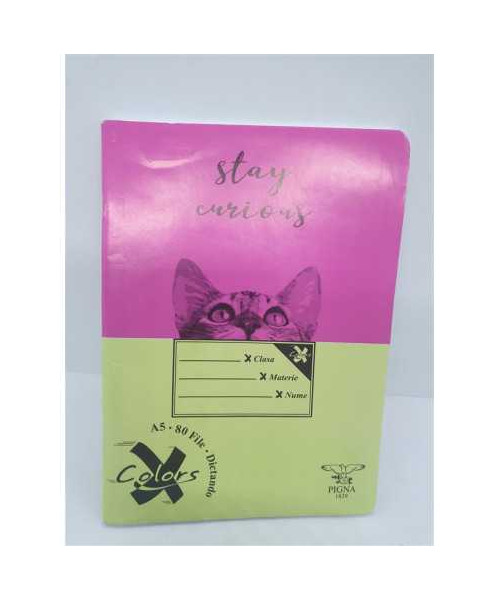 Caiet dictando A5 80 file Pigna model pisicuta