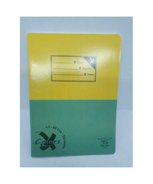 Caiet dictando A5 80 file Pigna model colors