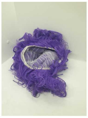 Peruca pentru carnaval culoare mov 2