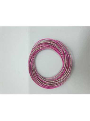 Bratara fixa doua culori roz argintiu