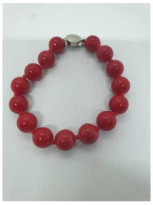Bratara dama cu margelute rosii