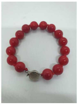 Bratara dama cu margelute rosii 2