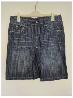 Fusta Jeans cu buzunare si gaici pentru curea Colours of the world