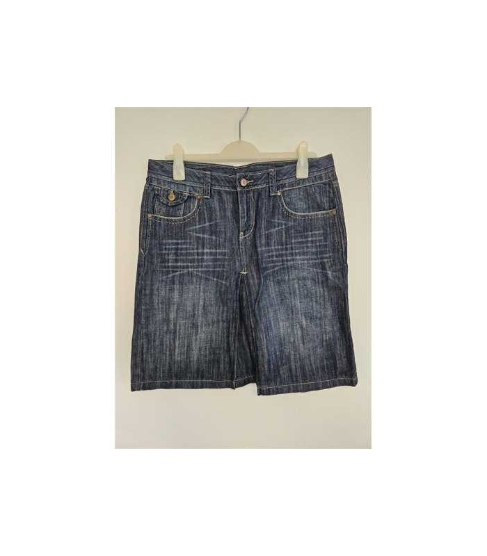 Fusta Jeans cu buzunare si gaici pentru curea Colours of the world