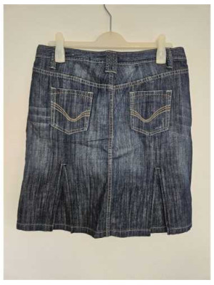 Fusta Jeans cu buzunare si gaici pentru curea Colours of the world 2