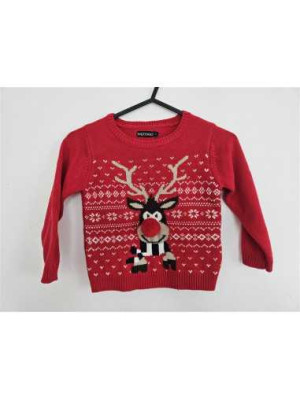Pulover tricotat pentru copii cu motive de Craciun In Extenso
