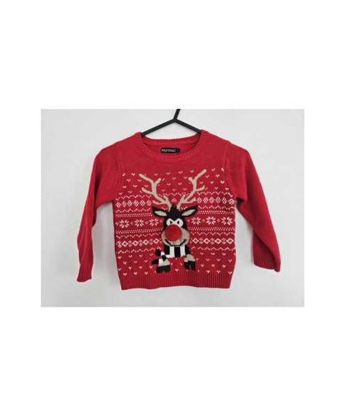 Pulover tricotat pentru copii cu motive de Craciun In Extenso