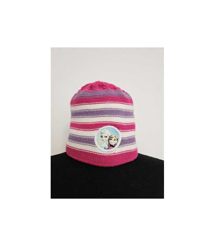 Caciula tricotata cu imprimeu Elsa si Anna