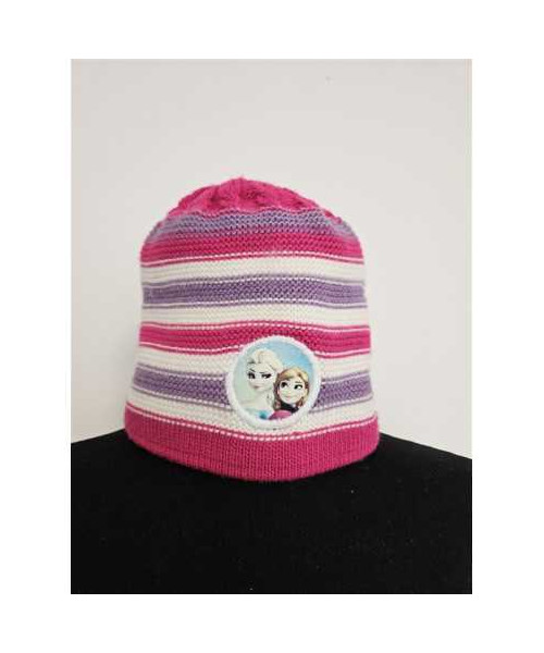 Caciula tricotata cu imprimeu Elsa si Anna