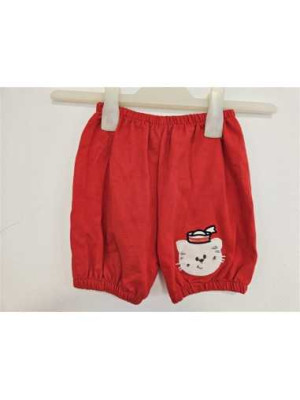 Pantaloni scurti pentru copii culoare rosu BIDIRIK