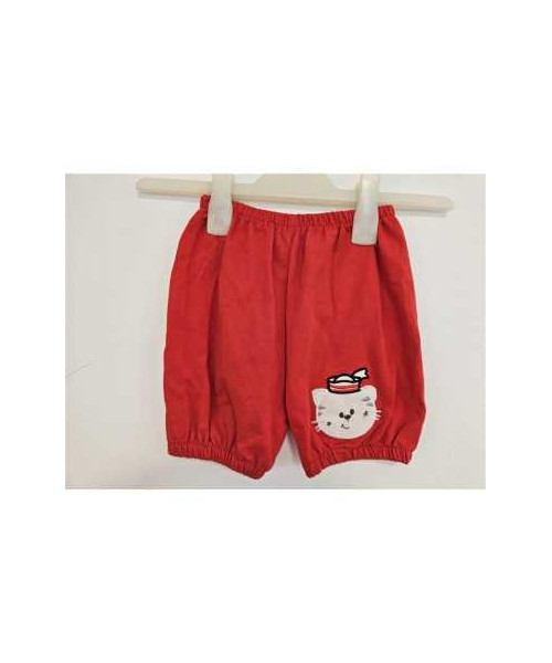 Pantaloni scurti pentru copii culoare rosu BIDIRIK