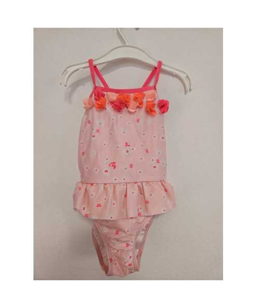 Costum de baie intreg pentru fetite cu floricele