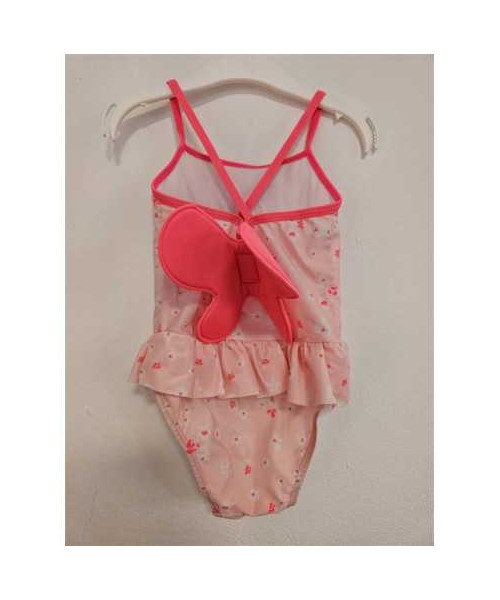 Costum de baie intreg pentru fetite cu floricele