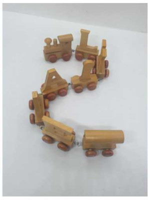 Trenulet din lemn cu litere 8 piese