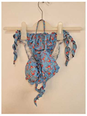 Costum de baie din 2 piese cu imprimeu Flamingo