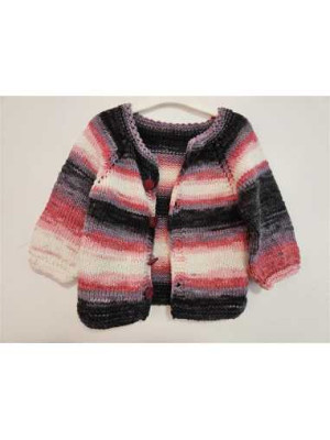 Pulover multicolor crosetat pentru fetite