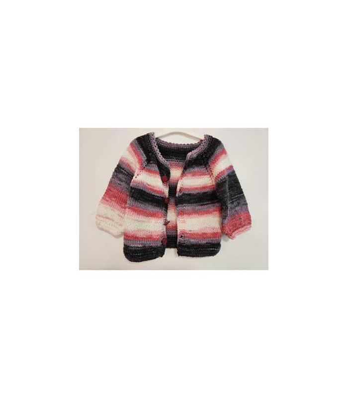 Pulover multicolor crosetat pentru fetite